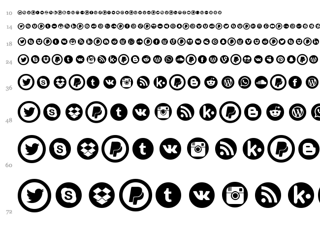 Social Circles font waterfall